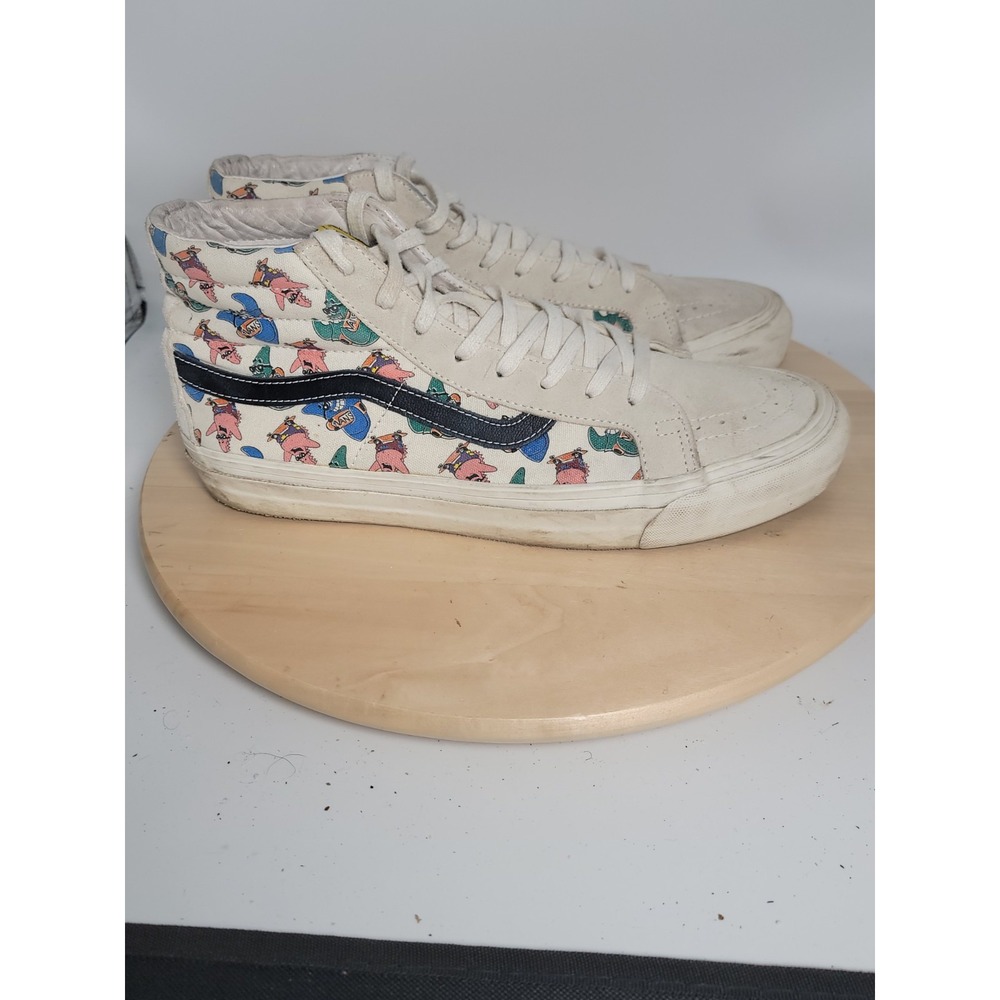 Vans OG Sk8-Hi SpongeBob Size 12 Limited Edition Plankton Patrick Beige White